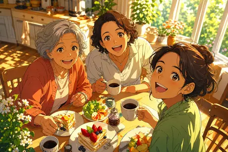 The Grandmother Who Kept the Secret — wide epic card, holo